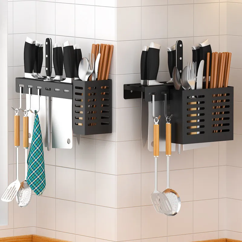 Stainless Steel Knife Holder Chopsticks Cage Integrated Wall-mounted Kitchen Knife Rack Insertion Kitchen Knife Storage Rack
Stainless Steel Knife Holder Chopsticks Cage Integrated Wall-mounted Kitchen Knife Rack Insertion Kitchen Knife Storage Rack
