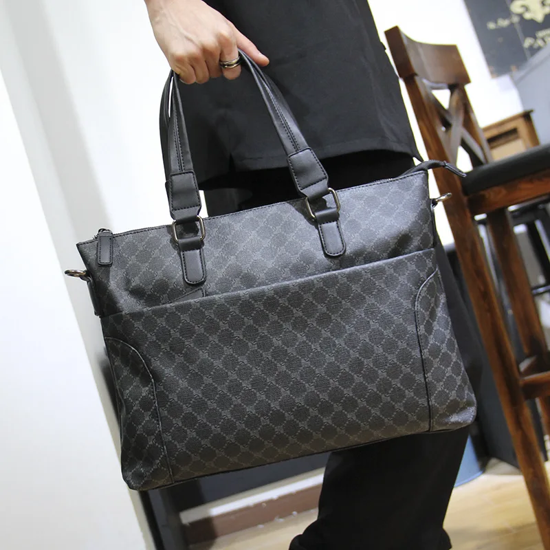 

Мужская кожаная сумка для ноутбука, сумка через плечо, модная сумка-мессенджер для мужа, дизайнерский деловой портфель с короткими ручками
