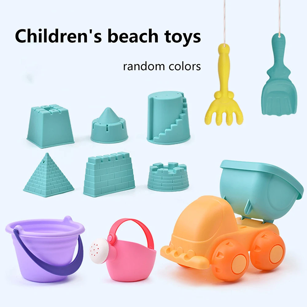 

11 шт. детские игрушки для пляжа комплект Песочный набор замок летние песок вода игра пляжный игровой набор игрушек для красочные плавательн...