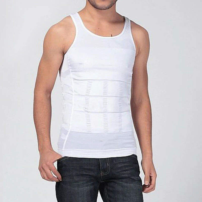 Body Shaper Men Slimming Tummy Shapewear Vest Belly Control Shirt Corset Waist Trainer Cincher Mens Underwear 2019 New | Мужская одежда