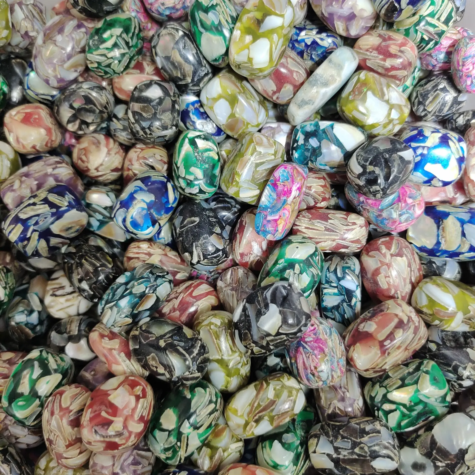 Loose Colorful printing flower Natural Shell Beads for jewelry making 
Loose Colorful printing flower Natural Shell Beads for jewelry making