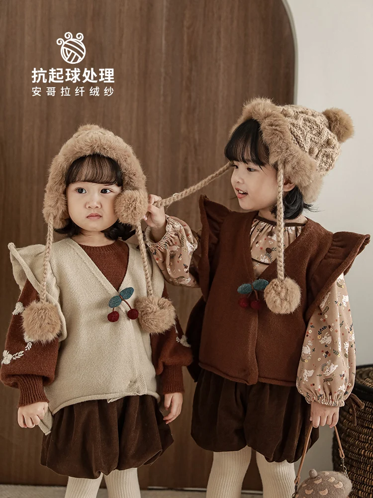 Girls' Clothes Knitted Vest Children's Sleeveless Foreign Style Fashionable Casual Waistcoat
Girls' Clothes Knitted Vest Children's Sleeveless Foreign Style Fashionable Casual Waistcoat
