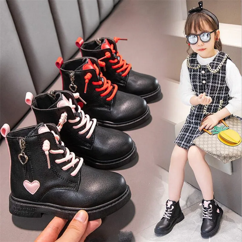 Детские Нескользящие Ботинки Martin, ботинки для девочек, водонепроницаемая кожаная обувь, детские модные ботинки в британском стиле, обувь дл... 
Детские Нескользящие Ботинки Martin, ботинки для девочек, водонепроницаемая кожаная обувь, детские модные ботинки в британском стиле, обувь дл...