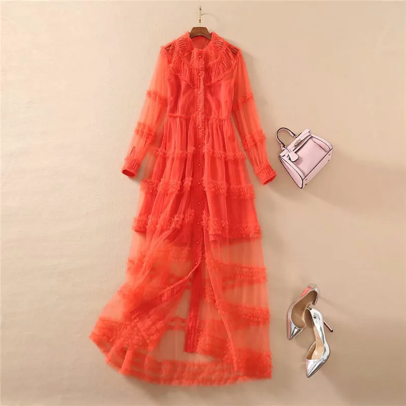 Fashion New 2021 Spring Runway Designers Long Sleeve See Through Mesh Maxi Celebrity Party Dresses Elegant Prom Sexy Vestidos
Fashion New 2021 Spring Runway Designers Long Sleeve See Through Mesh Maxi Celebrity Party Dresses Elegant Prom Sexy Vestidos