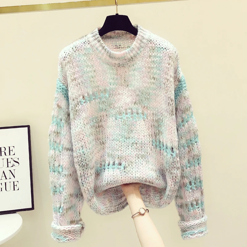 Рваный пуловер, верхняя одежда, свитер, женский новый цветной дизайнерский Свободный Вязаный топ, Модная вязаная рубашка с длинным рукавом, ...
Рваный пуловер, верхняя одежда, свитер, женский новый цветной дизайнерский Свободный Вязаный топ, Модная вязаная рубашка с длинным рукавом, ...