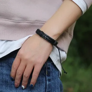 jewelry wholesale, factory direct sales vintage cowhide bracelet, men's woven leather bracelet B01855
jewelry wholesale, factory direct sales vintage cowhide bracelet, men's woven leather bracelet B01855