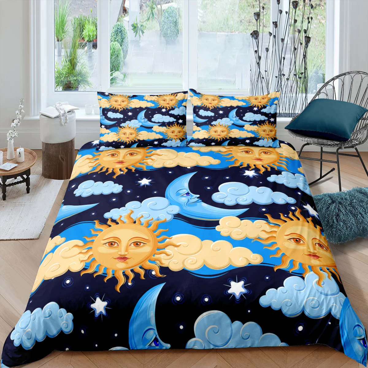 3D Print Celestial Baroque Bedding Set Sun Face Moon & Star Comforter Duvet Covers 150x200 Quilts Pillowcase King Queen Size Bed
3D Print Celestial Baroque Bedding Set Sun Face Moon & Star Comforter Duvet Covers 150x200 Quilts Pillowcase King Queen Size Bed