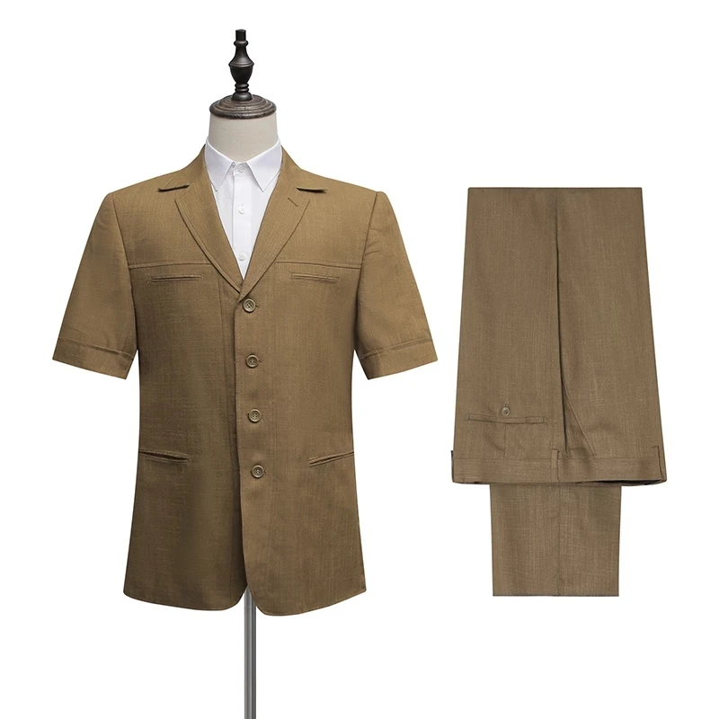 New Arrival Short Sleeve Jacket Men Suit Summer Notch Lapel Casual Tuxedo Evening 2 Pcs(Jacket+Pant)Custom Made
New Arrival Short Sleeve Jacket Men Suit Summer Notch Lapel Casual Tuxedo Evening 2 Pcs(Jacket+Pant)Custom Made