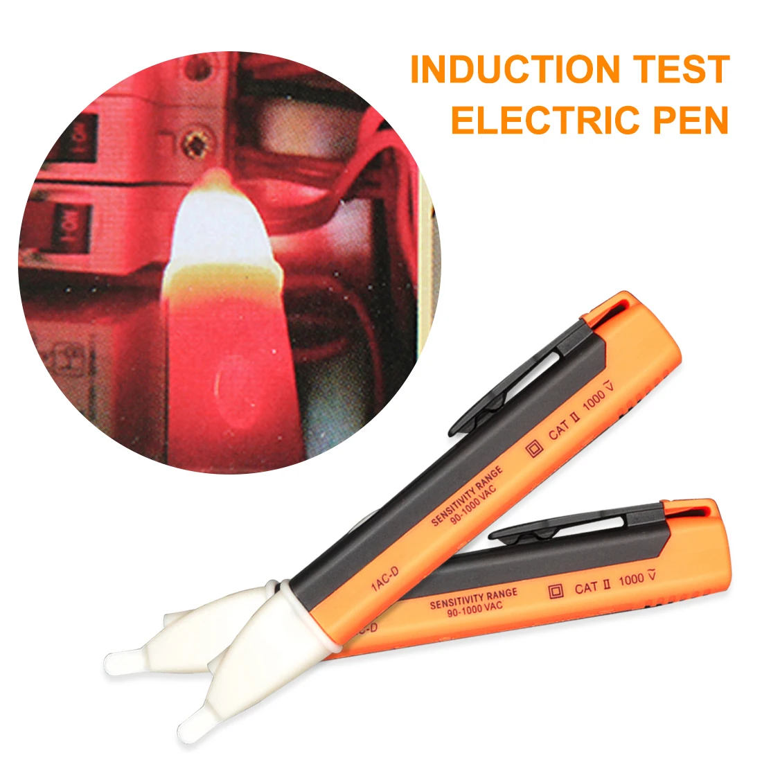 Electric Indicator 90-1000V AC CURRENT Wall Socket Voltage Socket Detector Sensor Tester Pen LED light 
Electric Indicator 90-1000V AC CURRENT Wall Socket Voltage Socket Detector Sensor Tester Pen LED light
