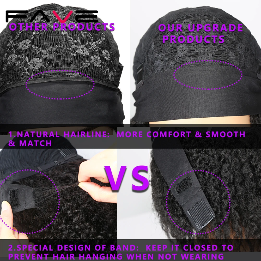 FAVE Black Brown Headband Wig Synthetic Scarf Afro Kinky Curly Turban Up-do Wrap-wig Heat Resistant Hair For Black Women
FAVE Black Brown Headband Wig Synthetic Scarf Afro Kinky Curly Turban Up-do Wrap-wig Heat Resistant Hair For Black Women