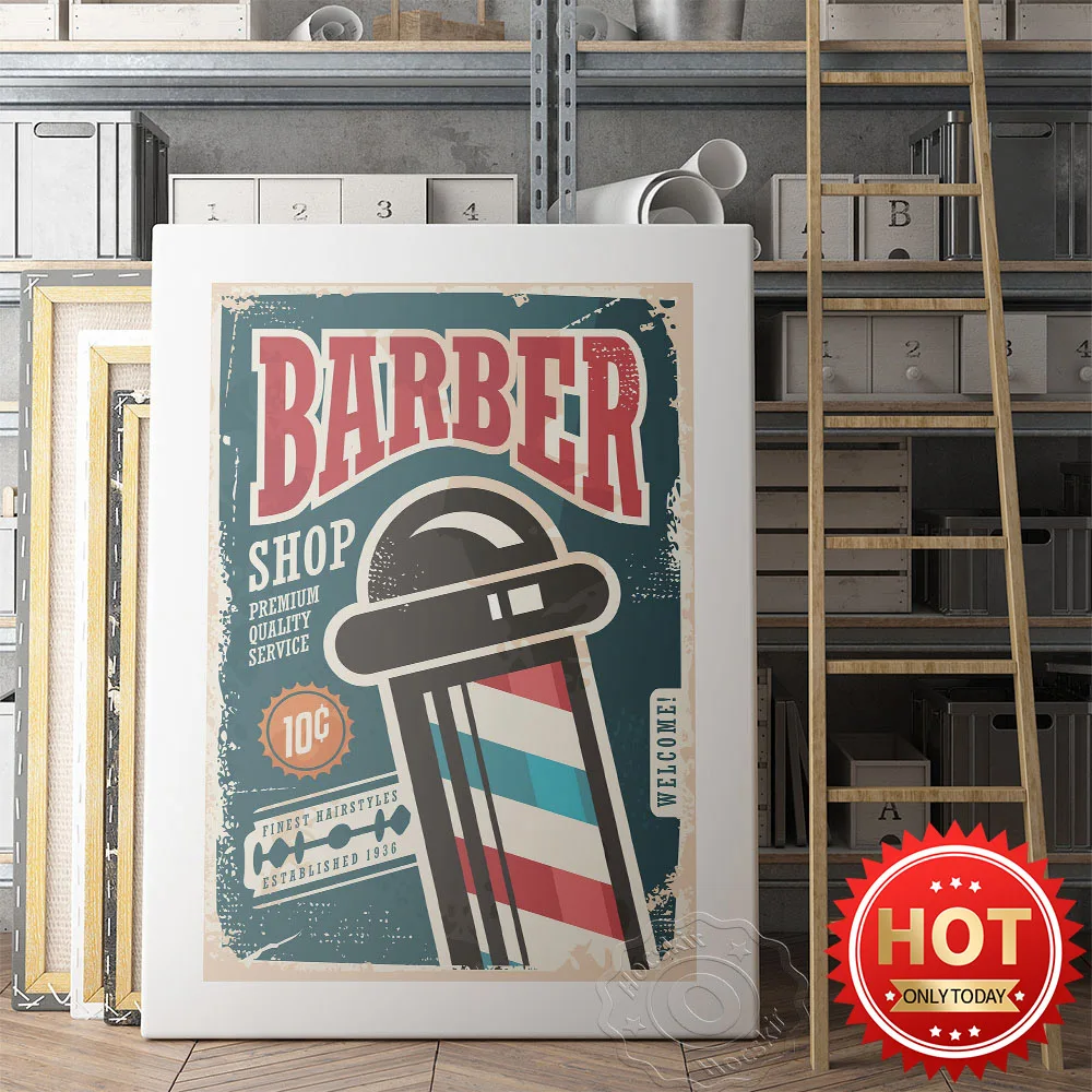 Barber Shop Vintage Art Collection Poster, Red White Blue Rotation Lamp Prints, Premium Quality Service Propaganda Decor Mural
Barber Shop Vintage Art Collection Poster, Red White Blue Rotation Lamp Prints, Premium Quality Service Propaganda Decor Mural