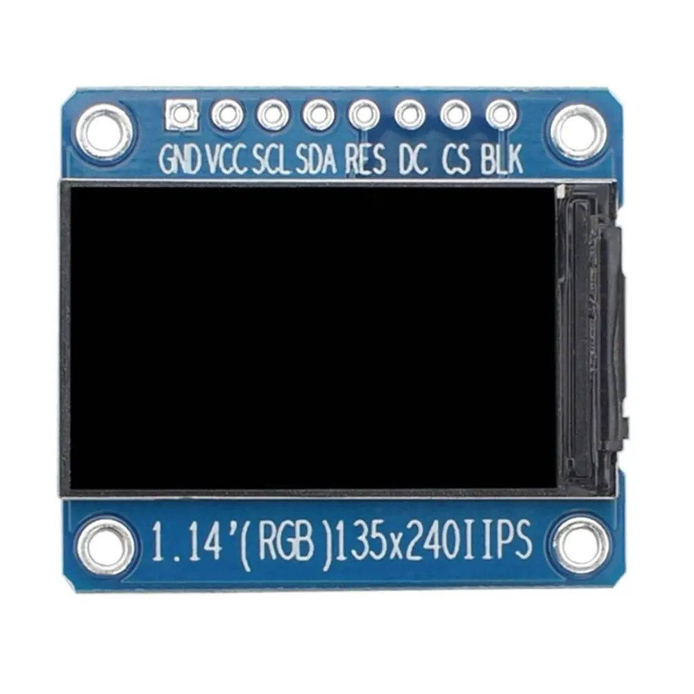 1.14 Inches TFT Display IPS LCD Display Module ST7789 135 * 240 SPI Full Color 8pin High Definition Screen
1.14 Inches TFT Display IPS LCD Display Module ST7789 135 * 240 SPI Full Color 8pin High Definition Screen