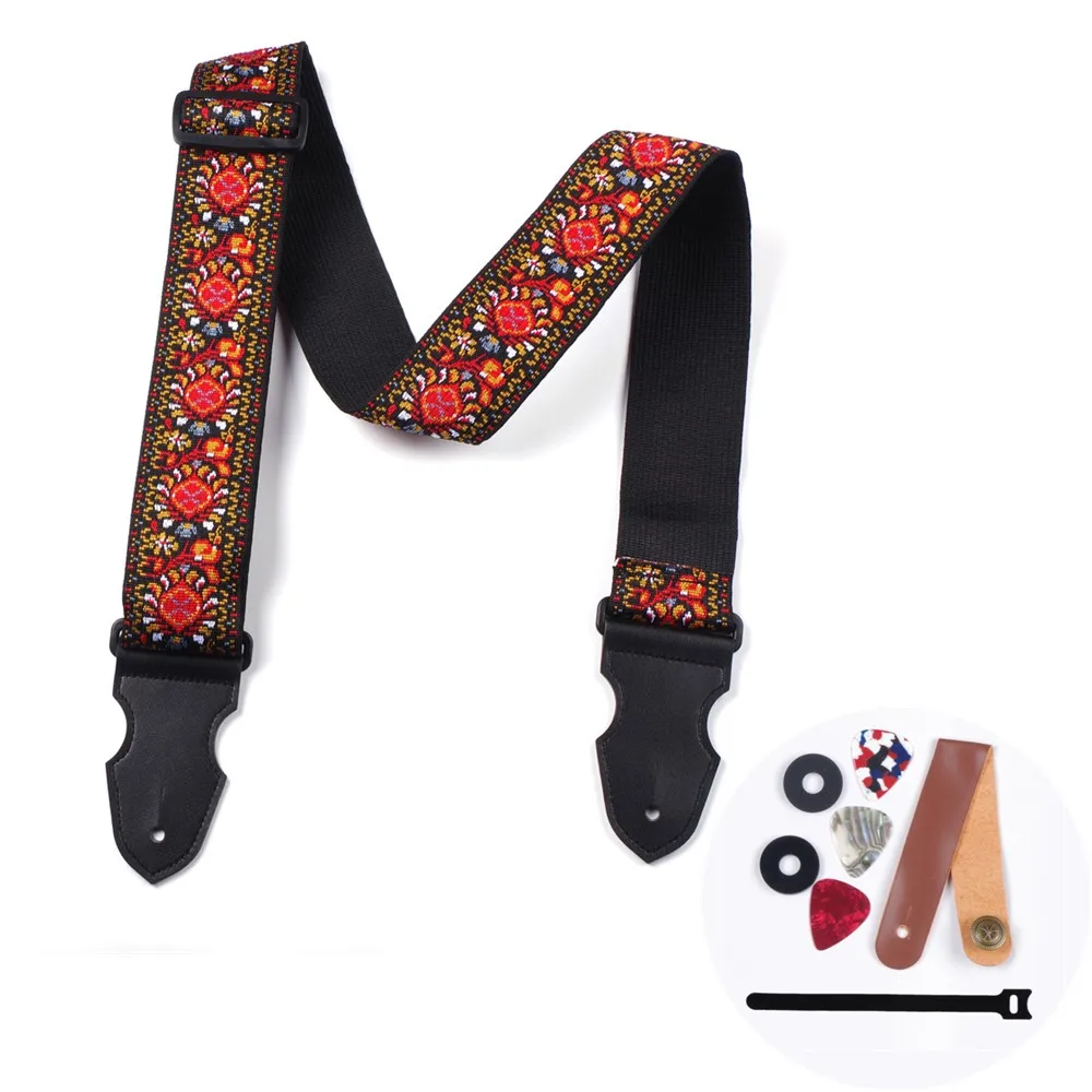 Adjustable Acoustic Guitar Strap Vintage Embroidered Woven Stunning Flower Pattern Classical Guitar Straps Parts Accessories
Adjustable Acoustic Guitar Strap Vintage Embroidered Woven Stunning Flower Pattern Classical Guitar Straps Parts Accessories