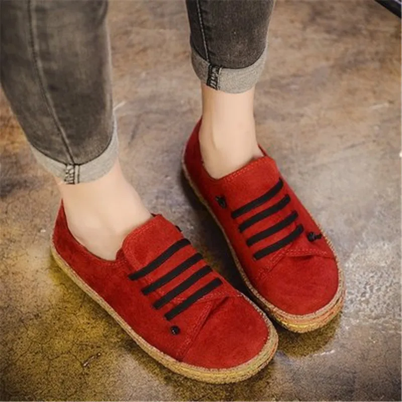 Retro Style Genuine Leather Woman Flat Casual Shoes Female Hand-sewn Leather Loafers Cow Suede Spring Autumn Lightweight Shoes
Retro Style Genuine Leather Woman Flat Casual Shoes Female Hand-sewn Leather Loafers Cow Suede Spring Autumn Lightweight Shoes