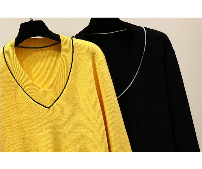 4xl good quality plus big size latest women spring autumn winter 2020 loose v-neck long sleeve stripe knit sweaters female A5425
4xl good quality plus big size latest women spring autumn winter 2020 loose v-neck long sleeve stripe knit sweaters female A5425