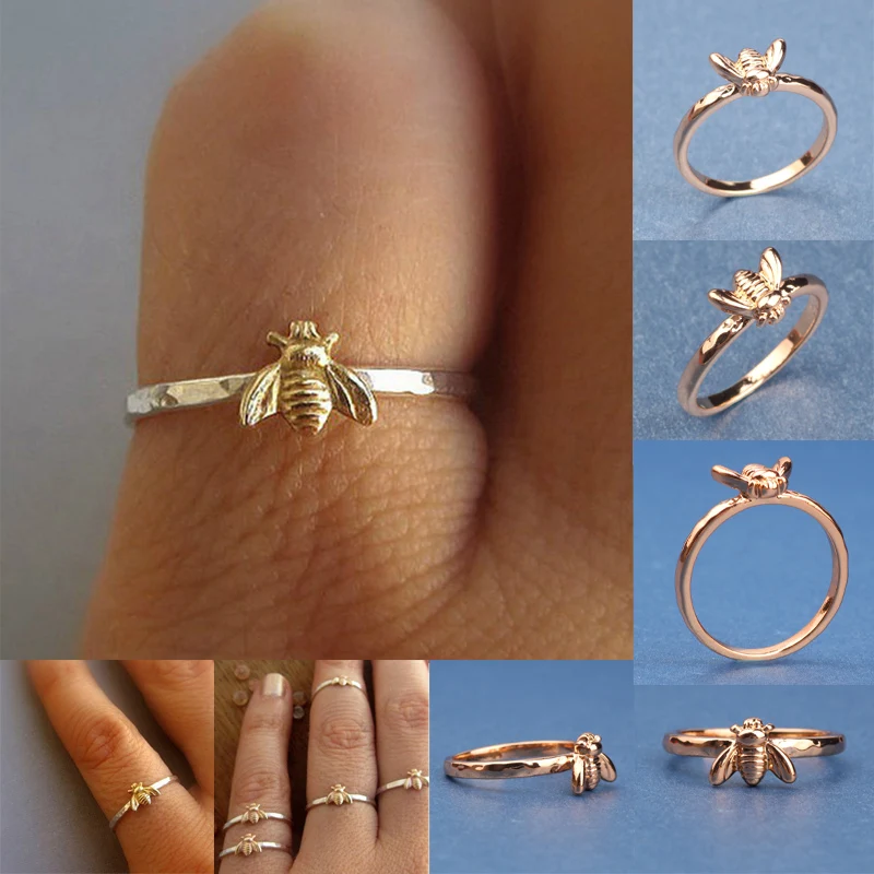 Trendy Jewelry Thin Rings For Women Lovely Little Bee Cute Statement Ring Party Girl's Gift Bague Anillos Mujer Drop Shipping
Trendy Jewelry Thin Rings For Women Lovely Little Bee Cute Statement Ring Party Girl's Gift Bague Anillos Mujer Drop Shipping