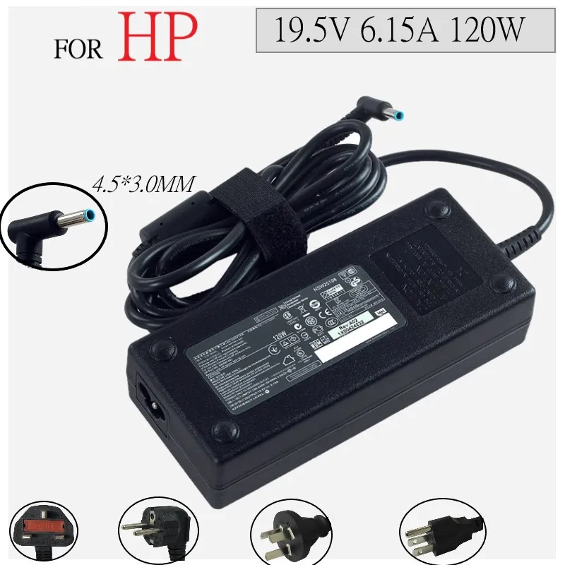 

19.5V 6.15A 120W Ac Power Adapter for Hp Envy Pavilion Touchsmart Sleekbook 15 15t 17 M6 M7 Charger for Hp Envy 15 17 Laptop