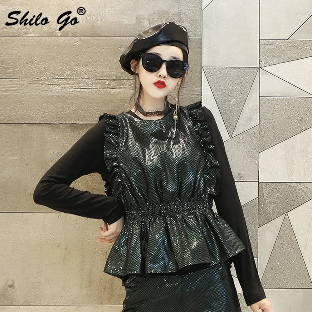 High Street Ruffles Detail Elastic Waist A Line Sleeveless Vests Women Streetwear Genuine Leather Vests Casual Sheepskin Outwear
High Street Ruffles Detail Elastic Waist A Line Sleeveless Vests Women Streetwear Genuine Leather Vests Casual Sheepskin Outwear