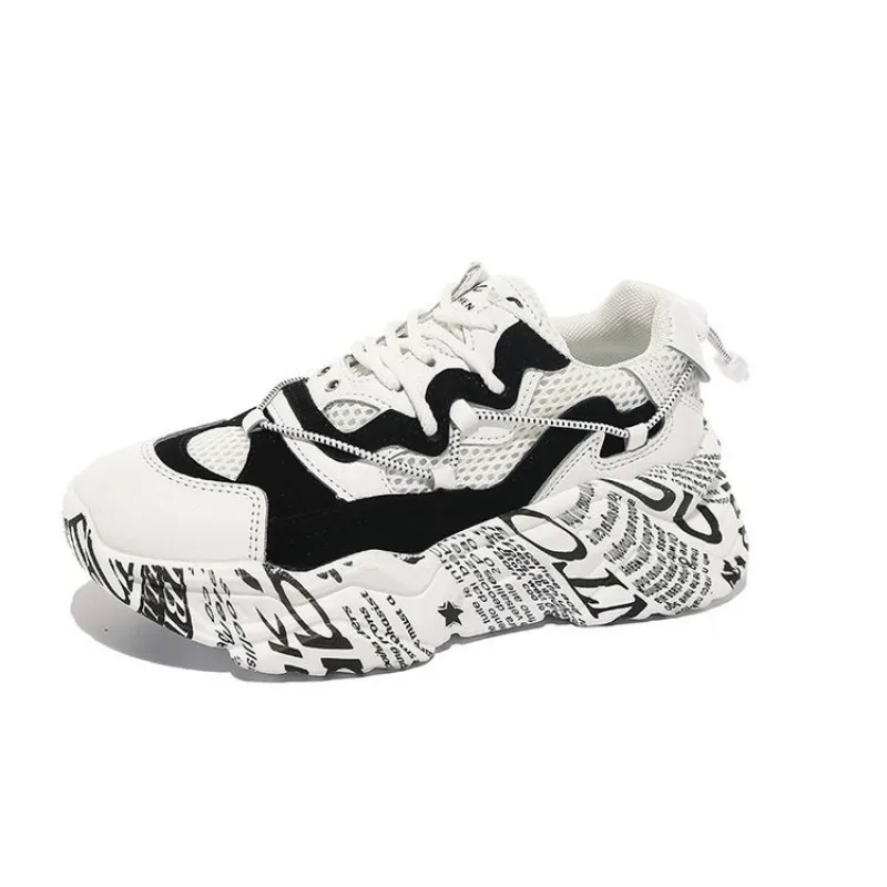 Women Chunky Sneakers Thick Bottom Mixed Letter Colors Round Toe Platform Breathable Lace Leisure Sewing Woman Casual Shoes
Women Chunky Sneakers Thick Bottom Mixed Letter Colors Round Toe Platform Breathable Lace Leisure Sewing Woman Casual Shoes