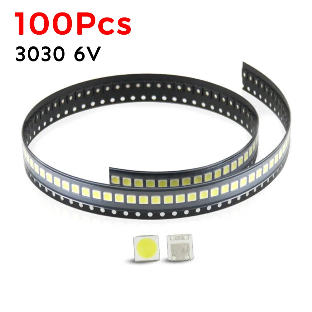 100Pcs Universal 3030 6V SMD Lamp Beads For LED TV Backlight Strip Bar Repair TV 3030 6V SMD Lamp Beads
100Pcs Universal 3030 6V SMD Lamp Beads For LED TV Backlight Strip Bar Repair TV 3030 6V SMD Lamp Beads