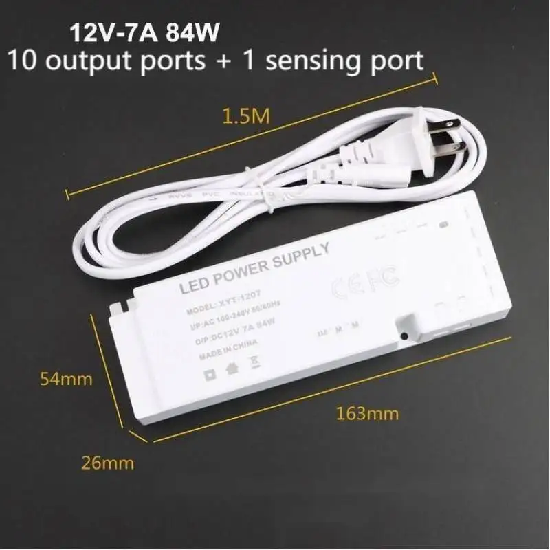 Cabinet lamp power supply 6 to 10 bits DuPont 1 master control port dc12v24w36w60w100w120w SUSWE
Cabinet lamp power supply 6 to 10 bits DuPont 1 master control port dc12v24w36w60w100w120w SUSWE