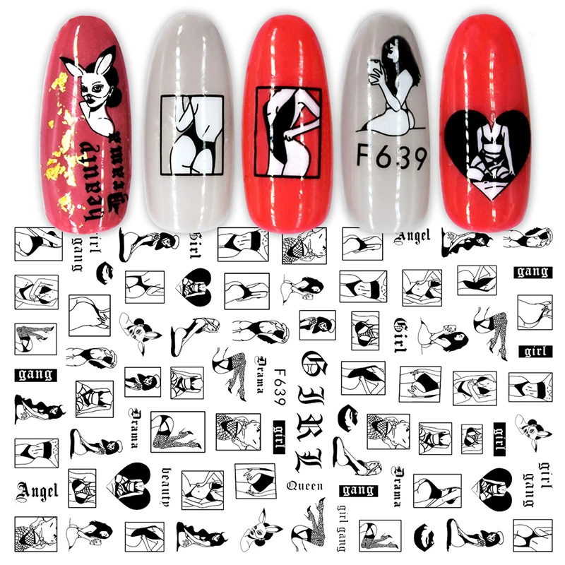 1pcs 3D Black Nail Art Sticker Cartoon Love Heart Letter DIY Manicure Sliders Nail Decorations Animal Water Transfer Decals
1pcs 3D Black Nail Art Sticker Cartoon Love Heart Letter DIY Manicure Sliders Nail Decorations Animal Water Transfer Decals