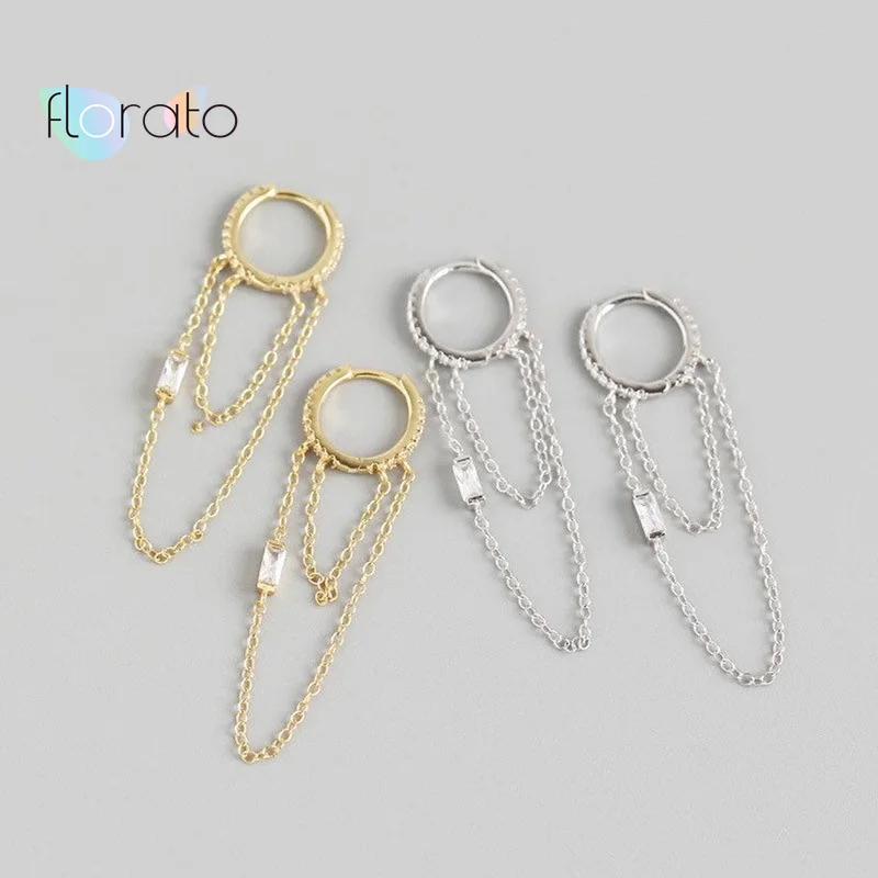 925 Sterling Silver Ear Buckle Chain Tassel Earrings Minimalist Crystal Hoop Earrings for Women Fashion Jewelry Accessories Gift 
925 Sterling Silver Ear Buckle Chain Tassel Earrings Minimalist Crystal Hoop Earrings for Women Fashion Jewelry Accessories Gift