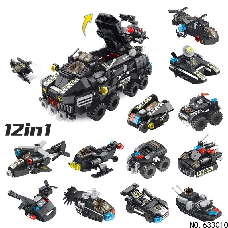 12in1 Transformation Building Blocks Set Truck Car Toys Kids Robot Bricks Educational Toys Mini engineering vehicle
12in1 Transformation Building Blocks Set Truck Car Toys Kids Robot Bricks Educational Toys Mini engineering vehicle