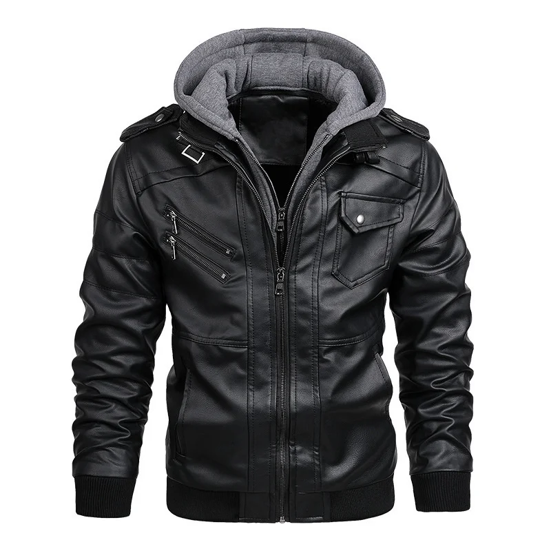 Мужская мотоциклетная куртка из искусственной кожи, на молнии, европейский размер, Осень-зима 
Мужская мотоциклетная куртка из искусственной кожи, на молнии, европейский размер, Осень-зима
