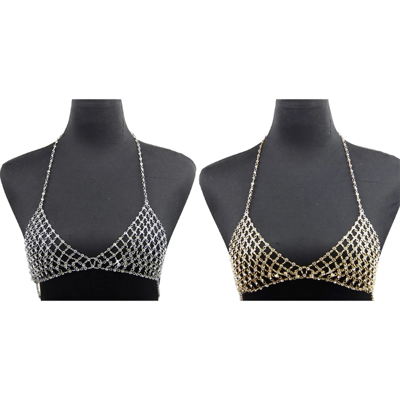 Sexy Beach Bra Chain Gold Body Jewelry Nightclub Rave Bikini Chest Chains Crystal Bra Chain Top for Women and Girls
Sexy Beach Bra Chain Gold Body Jewelry Nightclub Rave Bikini Chest Chains Crystal Bra Chain Top for Women and Girls