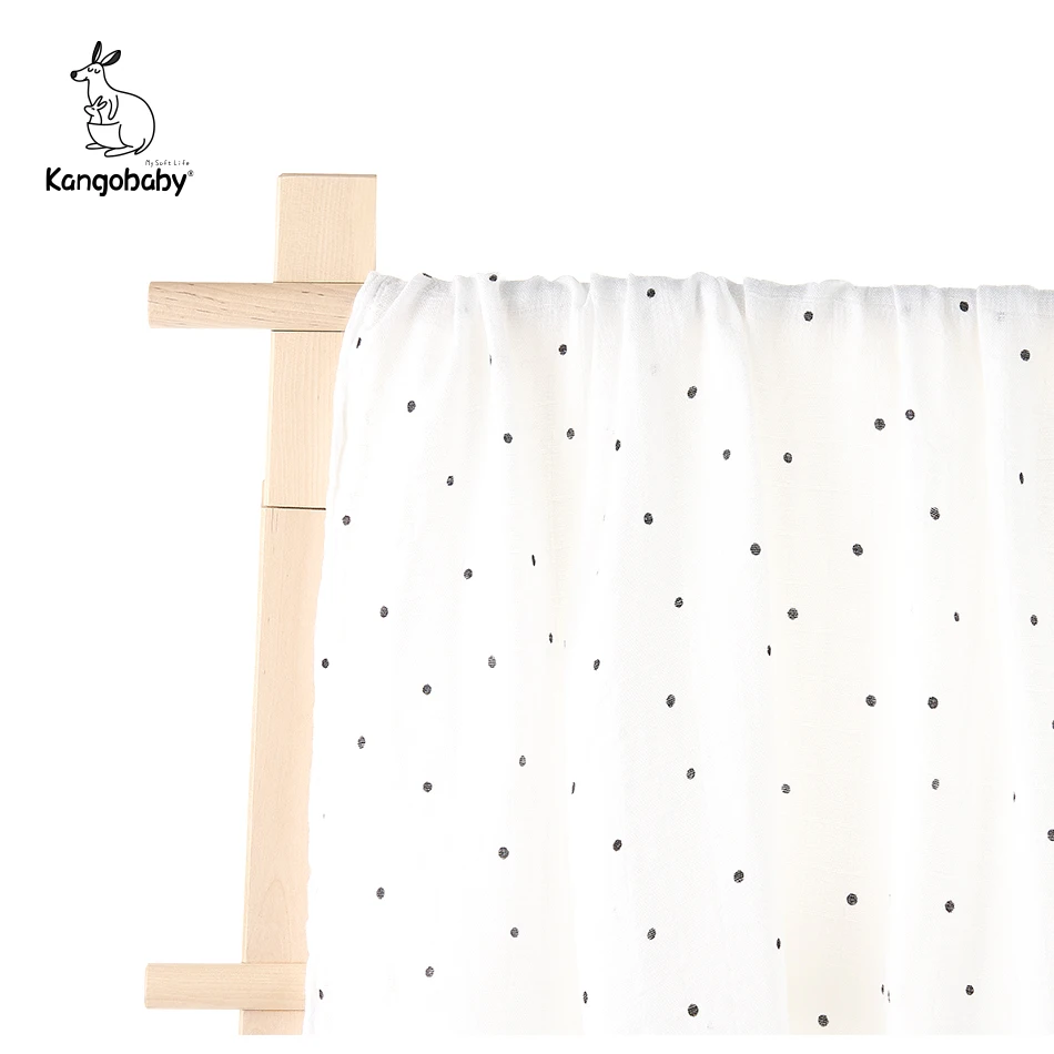 Детские муслиновые пеленки Kangobaby # Fancy Animal 70% из бамбука 30% хлопка Марлевое банное