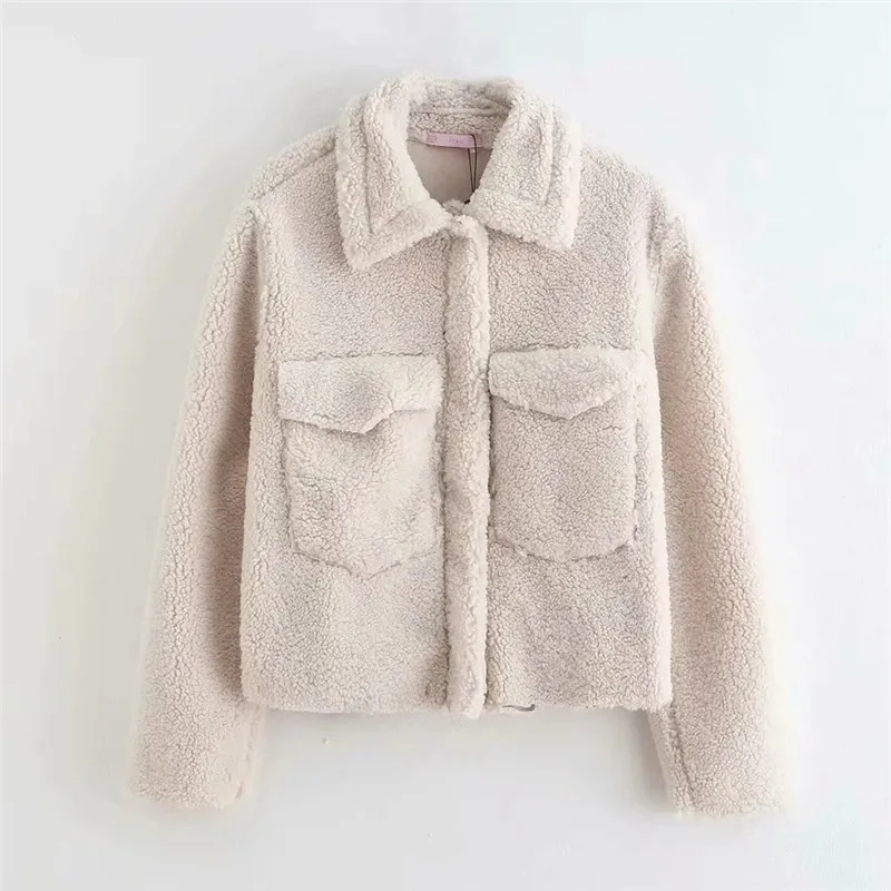 Vogue Women Winter Casual Za Double Side Fleece White Jackets Autumn Fashion Lady Double Pockets Long Sleeve Hairy Warm Coats
Vogue Women Winter Casual Za Double Side Fleece White Jackets Autumn Fashion Lady Double Pockets Long Sleeve Hairy Warm Coats