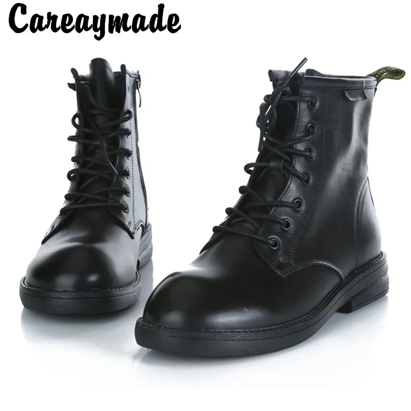 Careaymade-new Women's Boots New Lace up Martin Boots Short Boots Flat Sole Single Motorcycle Bare Boots Top Layer Leather Fit
Careaymade-new Women's Boots New Lace up Martin Boots Short Boots Flat Sole Single Motorcycle Bare Boots Top Layer Leather Fit