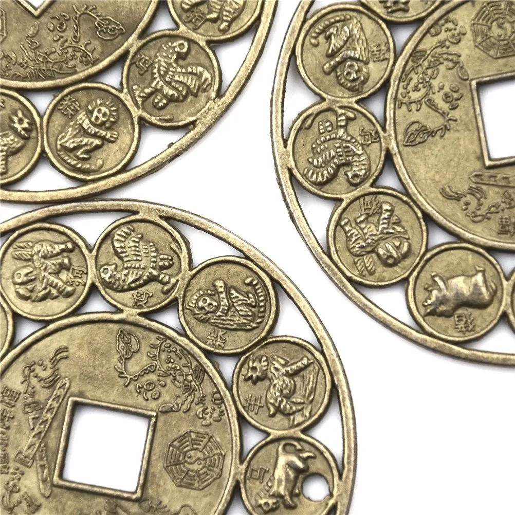 Zinc Alloy Auspicious Lucky Chinese Zodiac Feng Shui Coin For Good Luck Amulet Prosperous Protection Diameter:4.5cm
Zinc Alloy Auspicious Lucky Chinese Zodiac Feng Shui Coin For Good Luck Amulet Prosperous Protection Diameter:4.5cm