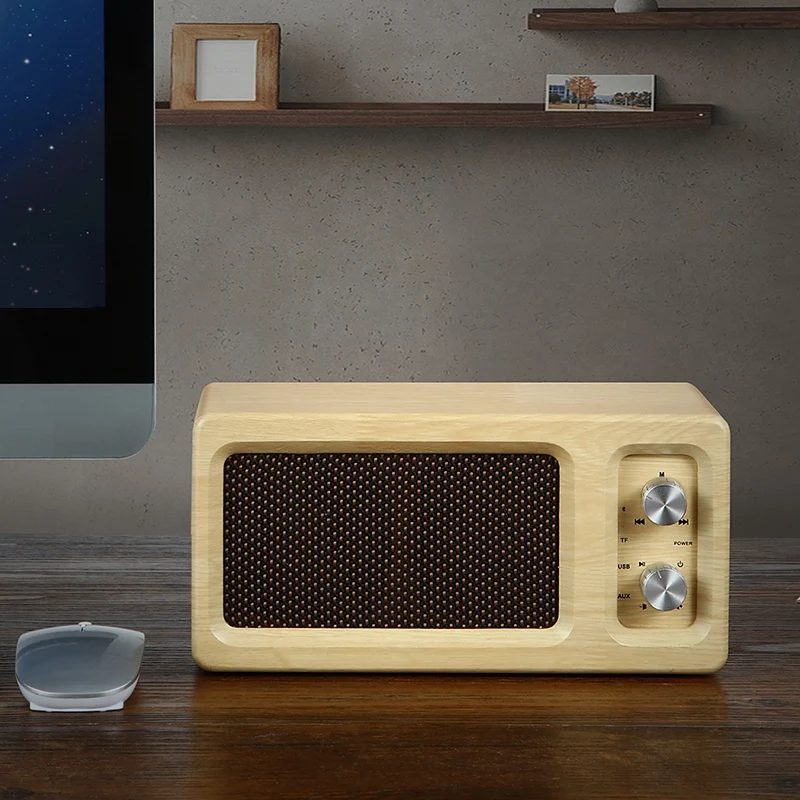 Wooden Bluetooth Speaker Wireless Portable HiFi Shock Bass Altavoz TF Soundbar MP3 Speaker FM Radio Microphone
Wooden Bluetooth Speaker Wireless Portable HiFi Shock Bass Altavoz TF Soundbar MP3 Speaker FM Radio Microphone