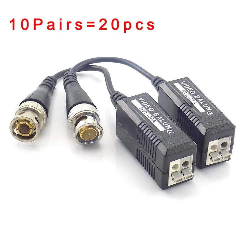 10pair Passive Dvr Cctv Video Balun Twisted Video Transceiver connector Utp Bnc Balun 2000Ft Distance With Bnc Cable Tail L19
10pair Passive Dvr Cctv Video Balun Twisted Video Transceiver connector Utp Bnc Balun 2000Ft Distance With Bnc Cable Tail L19