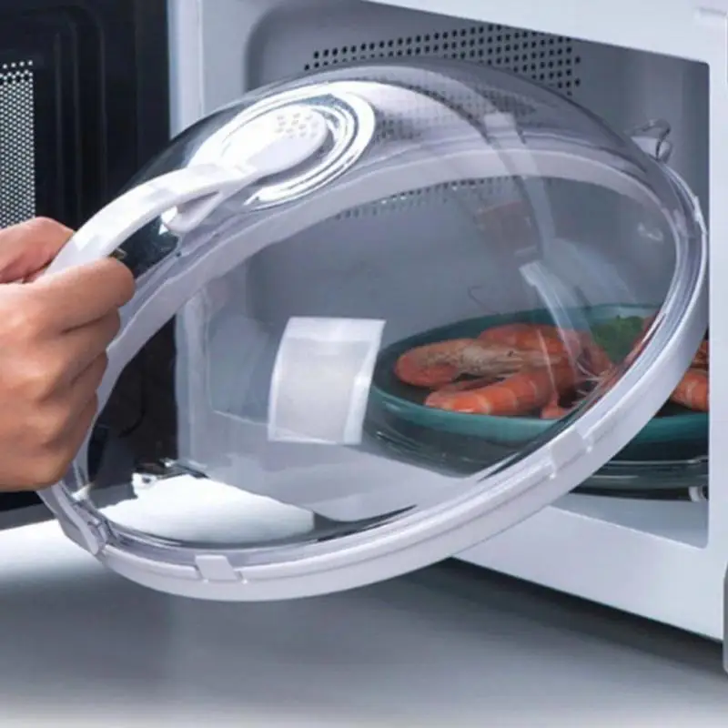 Пластиковая крышка чехол для микроволновой печи с ручкой защита от брызг пищи