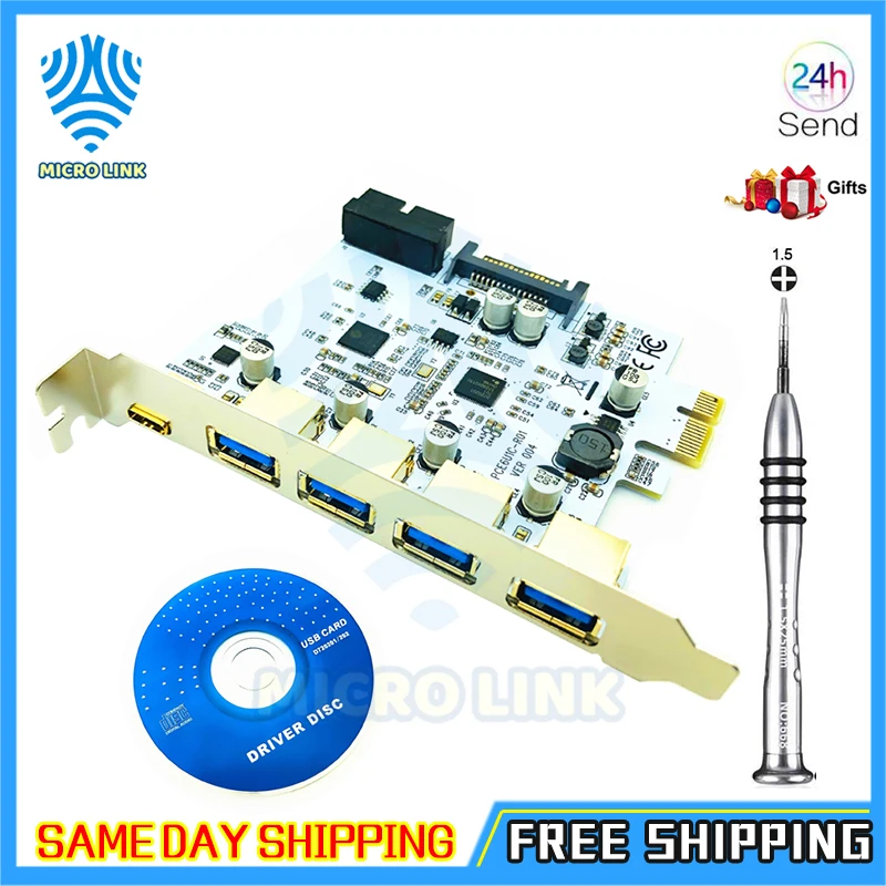 USB 3,1 Тип C PCIe Плата расширения PCI-e до 1 Тип C + 4 Тип в 3,0 USB адаптер PCI Express Riser карта с USB 19pin разъем
USB 3,1 Тип C PCIe Плата расширения PCI-e до 1 Тип C + 4 Тип в 3,0 USB адаптер PCI Express Riser карта с USB 19pin разъем