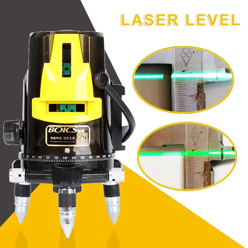 5 проводной лазерный уровень с лазером зеленого цвета светильник автоматическая