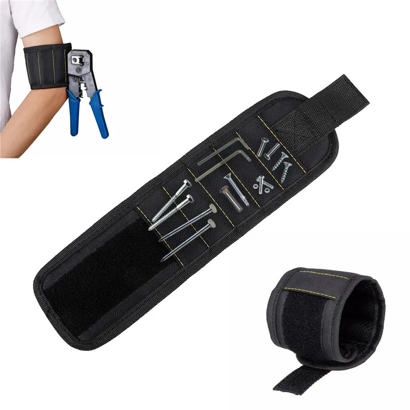 

Magnetic Wristband with Strong Magnets for Holding Screws Nails Drill Bits Great for Your Tool Bag Perfect for Repair Bags