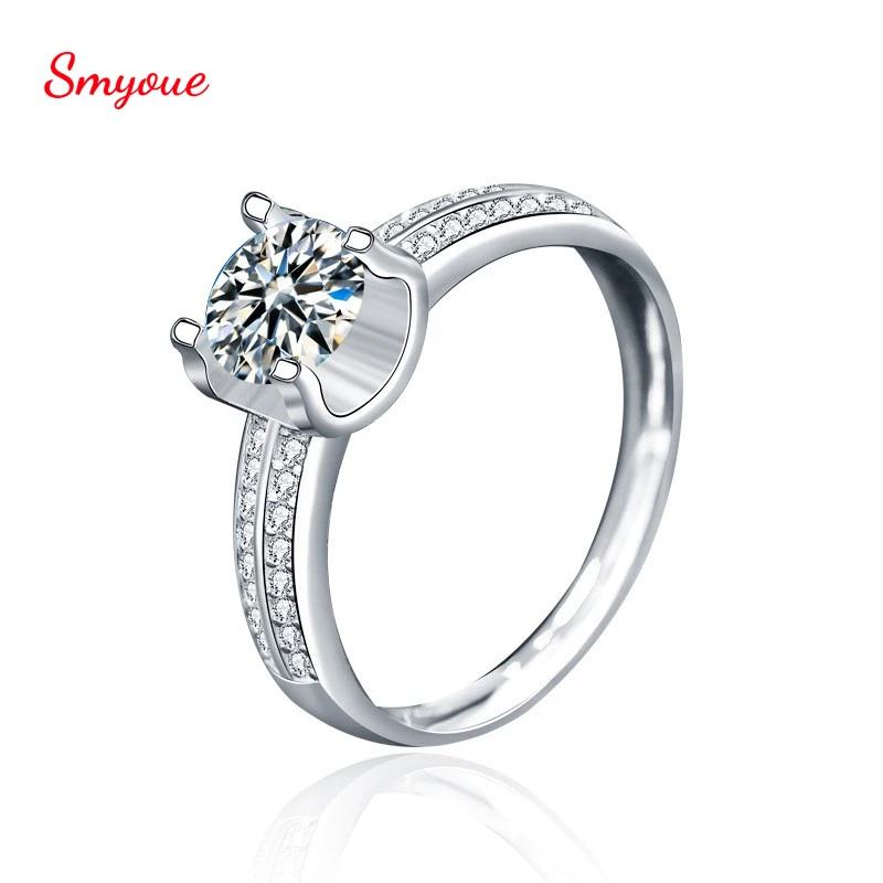 Smyoue 1 Carat Real Moissanite Rings For Women 5/6/7/8 100% 925 Sterling Silver White Gold Wedding Closed Diamond Ring Gift
Smyoue 1 Carat Real Moissanite Rings For Women 5/6/7/8 100% 925 Sterling Silver White Gold Wedding Closed Diamond Ring Gift