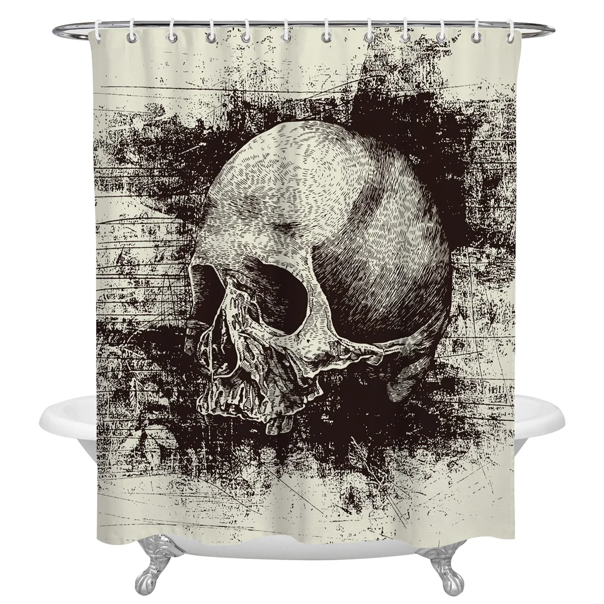 Череп голова в чернильную крапинку для Ванная комната душа Шторы полиэстер ткань Водонепроницаемый душ Шторы s с крючками 
Череп голова в чернильную крапинку для Ванная комната душа Шторы полиэстер ткань Водонепроницаемый душ Шторы s с крючками
