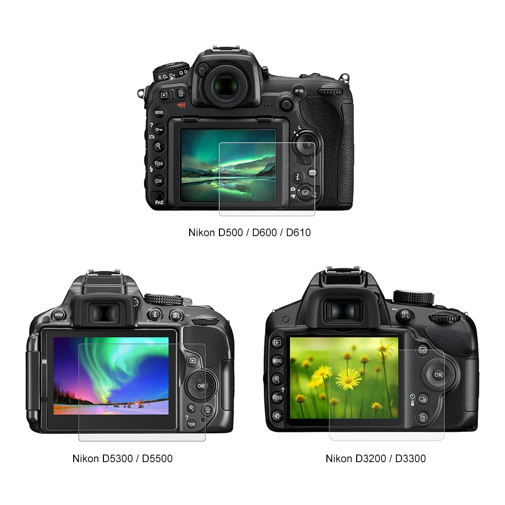 Glass Screen Protector Film For Nikon Camera D5/D500/D7100/D7200/D610/D600/D750/D810/D800E/D800/D850/D4S/ D5200/D5100/P530/P510
Glass Screen Protector Film For Nikon Camera D5/D500/D7100/D7200/D610/D600/D750/D810/D800E/D800/D850/D4S/ D5200/D5100/P530/P510