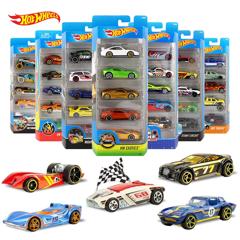 Оригинальный популярный маленький спортивный автомобиль Hot Wheels упаковка 5