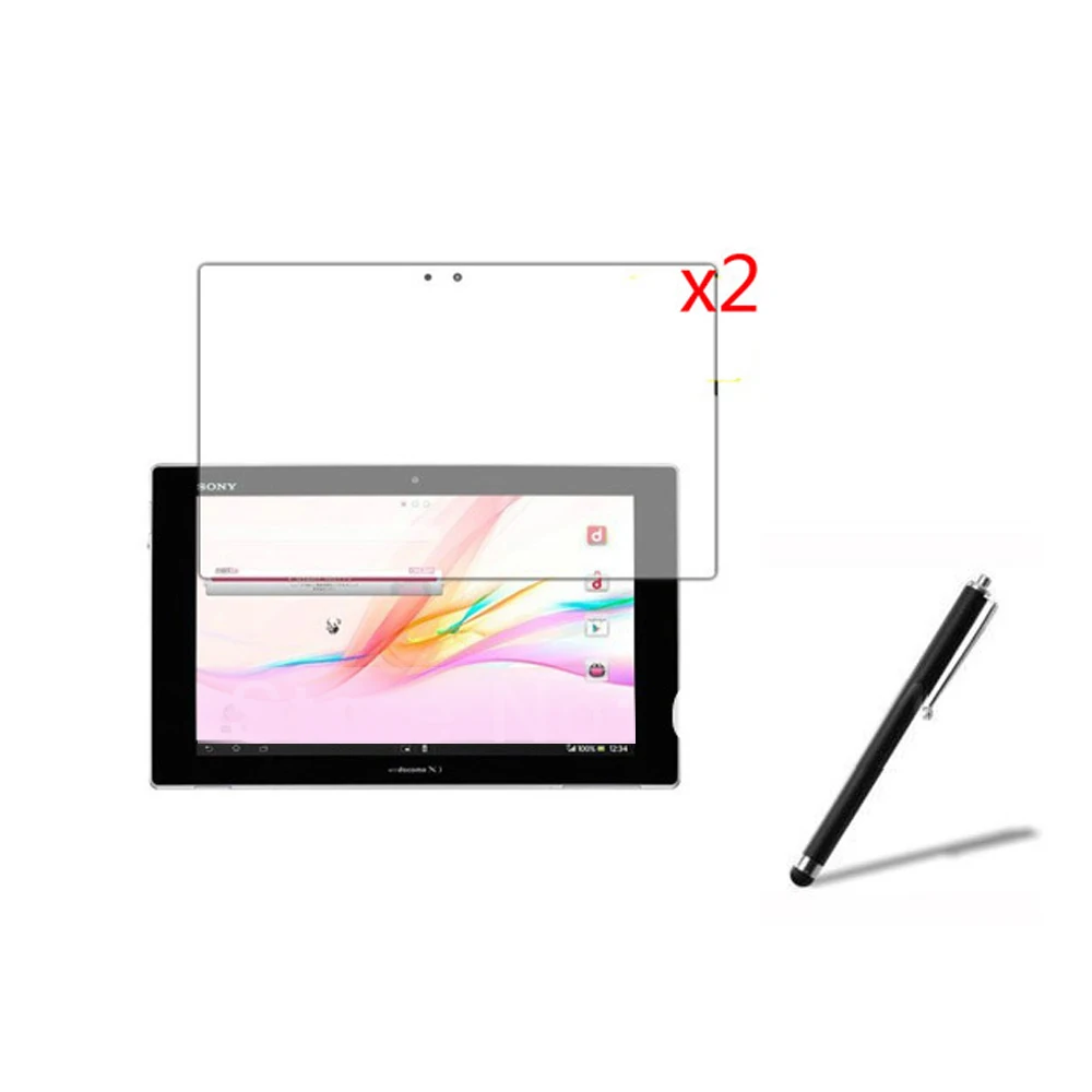 3в1 2x ЖК прозрачная защитная пленка для экрана + 1x Стилус Sony Xperia Tablet Z 10 1 SGP311CN SGP312CN