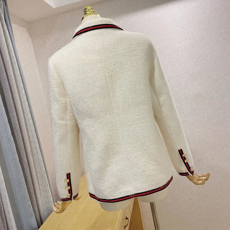 Ailigou White Tweed Jacket Ladies New Summer And Summer Woolen Double-Breasted Button Long Sleeve Office Jacket Ladies 2021 New
Ailigou White Tweed Jacket Ladies New Summer And Summer Woolen Double-Breasted Button Long Sleeve Office Jacket Ladies 2021 New
