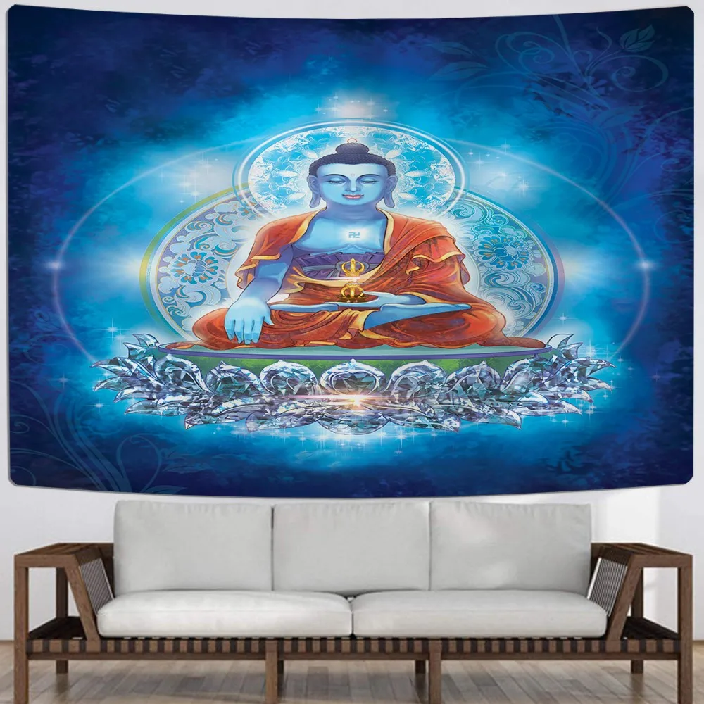 Indian Portrait Tapestry Chinese Buddha Wall Hanging 3D Print Blue Background Tapestry Home Decor Tapestry Polyester Wall Carpet
Indian Portrait Tapestry Chinese Buddha Wall Hanging 3D Print Blue Background Tapestry Home Decor Tapestry Polyester Wall Carpet