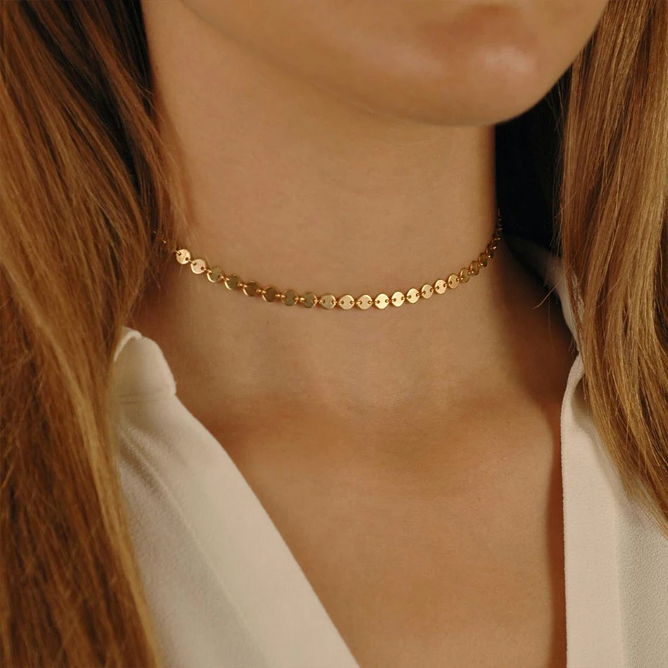JUJIE Stainless Steel Short Bohemia Necklace For Women Korean Choker 14K Gold Chain Necklaces Jewelry Wholesale/Dropshipping
JUJIE Stainless Steel Short Bohemia Necklace For Women Korean Choker 14K Gold Chain Necklaces Jewelry Wholesale/Dropshipping