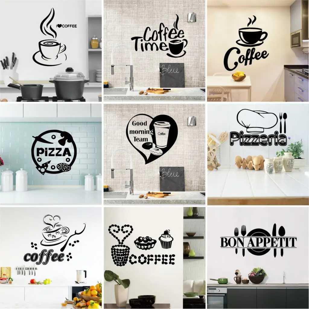 Home Kitchen Wall Sticker For Restaurant Decor Pizza Coffee House Decoration Vinyl Waterproof Wall Art Murals Stickers
Home Kitchen Wall Sticker For Restaurant Decor Pizza Coffee House Decoration Vinyl Waterproof Wall Art Murals Stickers