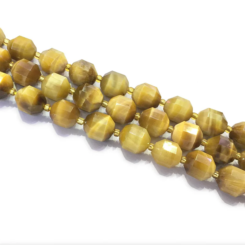 Natural Golden Tiger Eye Faceted Cube 10/12mm Cylinder beads 
Natural Golden Tiger Eye Faceted Cube 10/12mm Cylinder beads